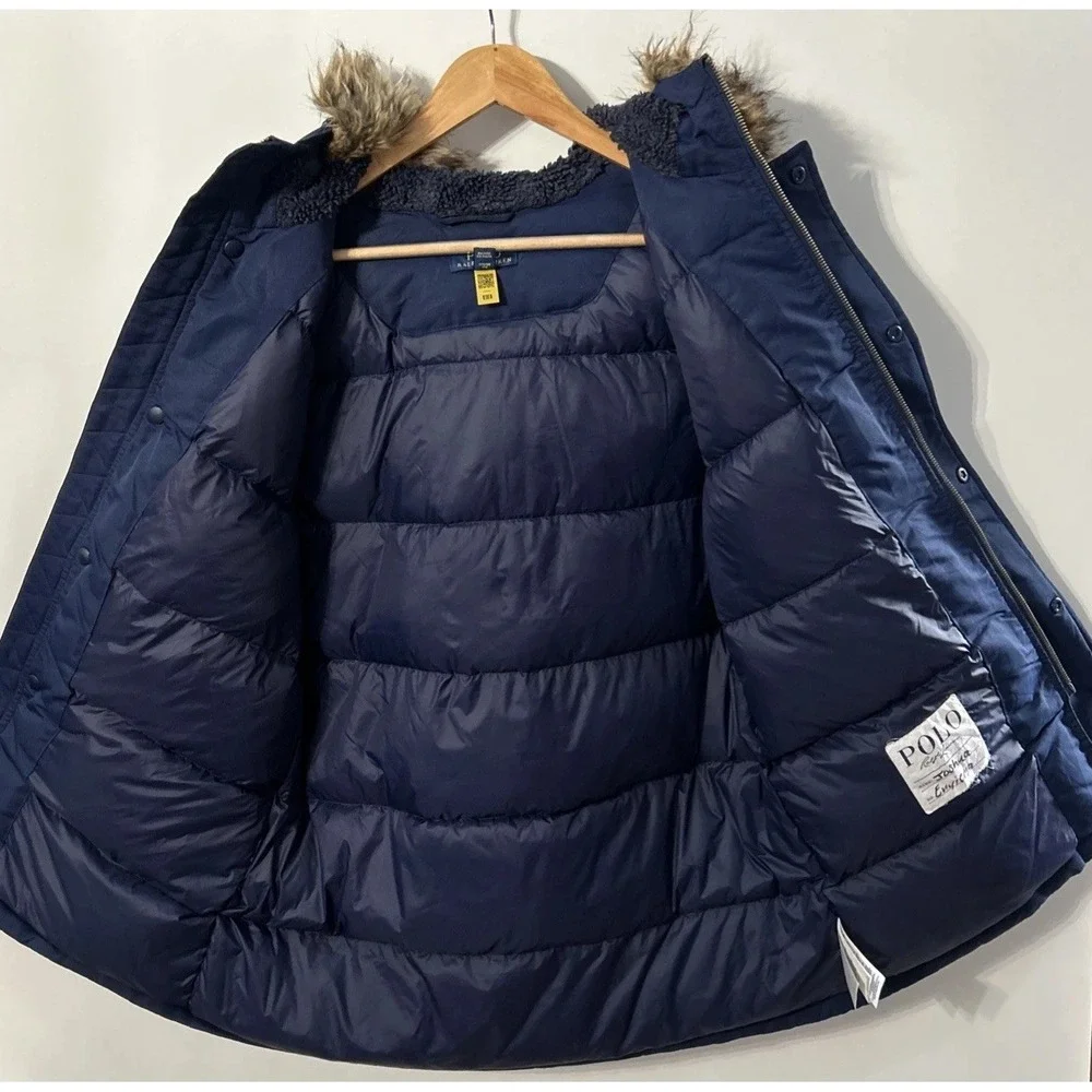 Boys Ralph Lauren Polo Water Resistant‎ Down Parka Blue Sz XL 18-20